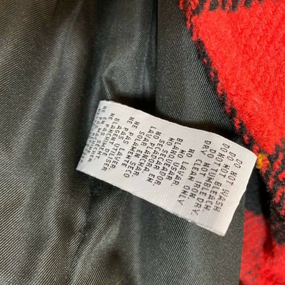 Thread & Supply Tartan Moto style zip jacket women’s Red black size Small - Picture 6 of 7